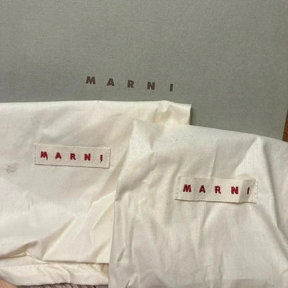 NWT MARNI BLACK LEATHER FUSSBETT FUCHSIA PINK SANDAL SHOE 38 - Picture 8 of 8